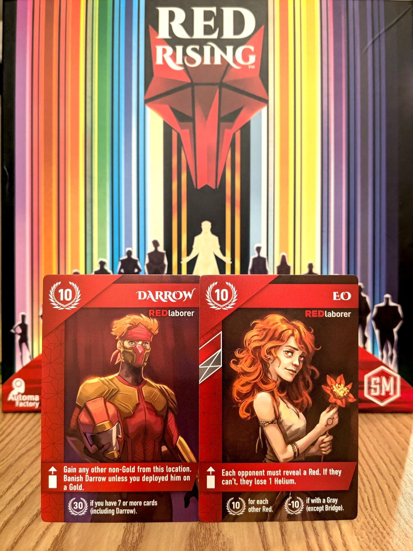 Red Rising Darrow and Eo cards