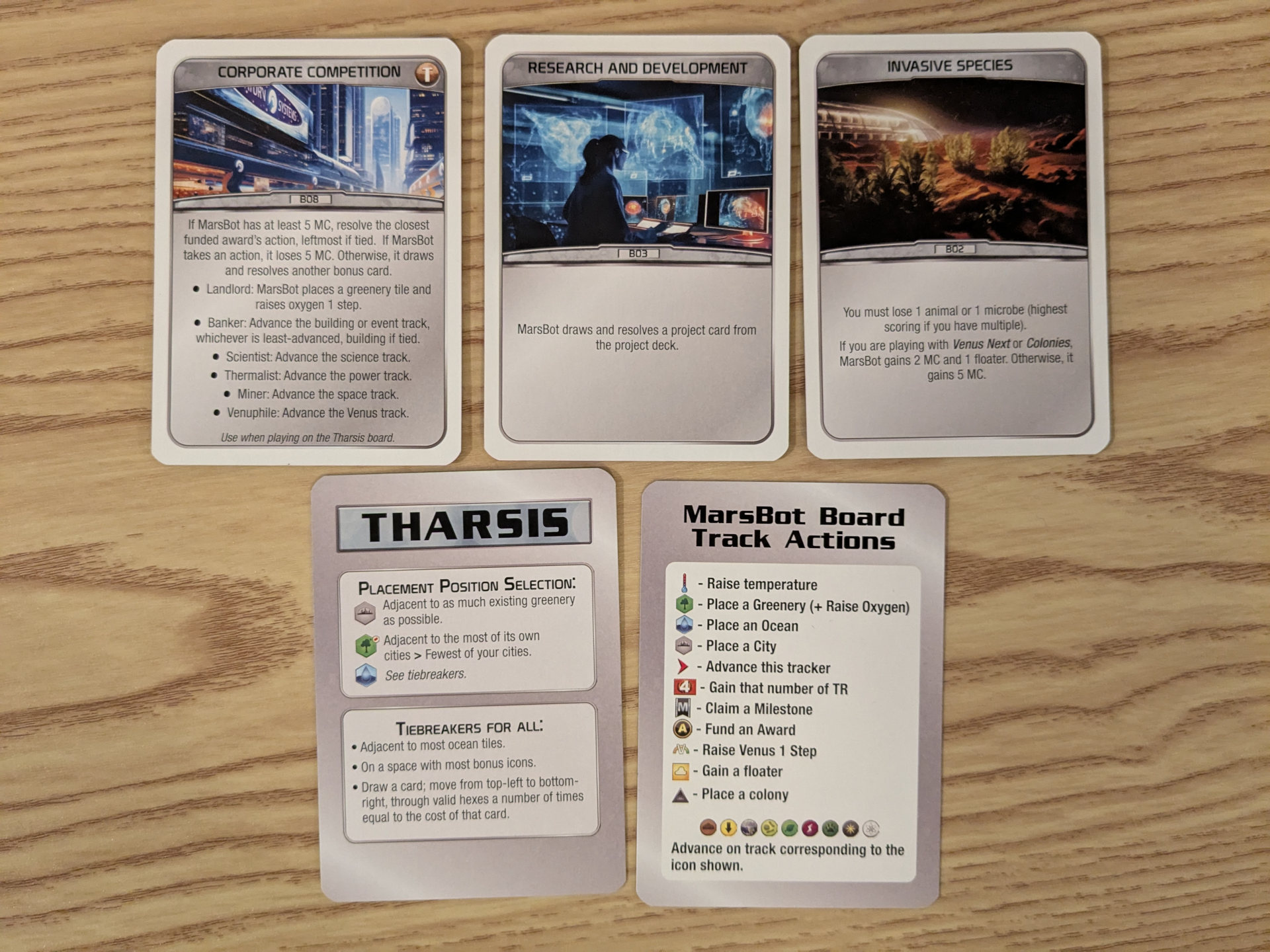 MarsBot bonus cards